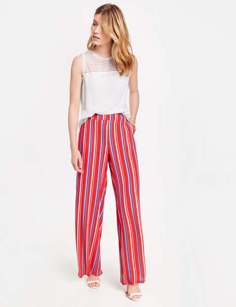 striped palazzo trousers