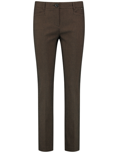 Patterned trousers, Skinny Low in Black 