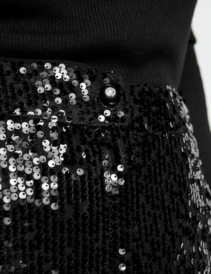 Trousers With Sequins In Black Gerry Weber