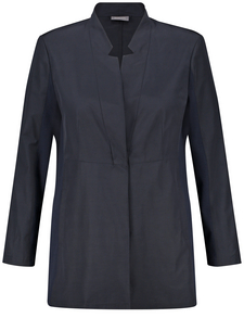 Long Blazer In A Material Mix In Black Gerry Weber