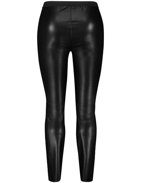 faux leather tights