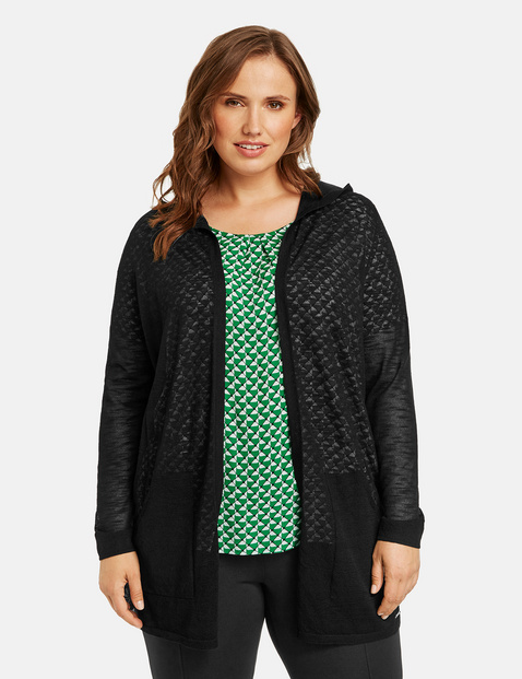 Leichter Cardigan Mit Kapuze In Schwarz Gerry Weber