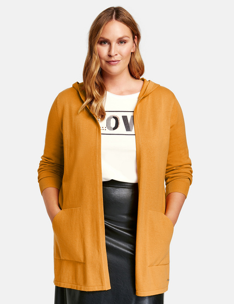 Long Cardigan With A Hood In Yellow Gerry Weber