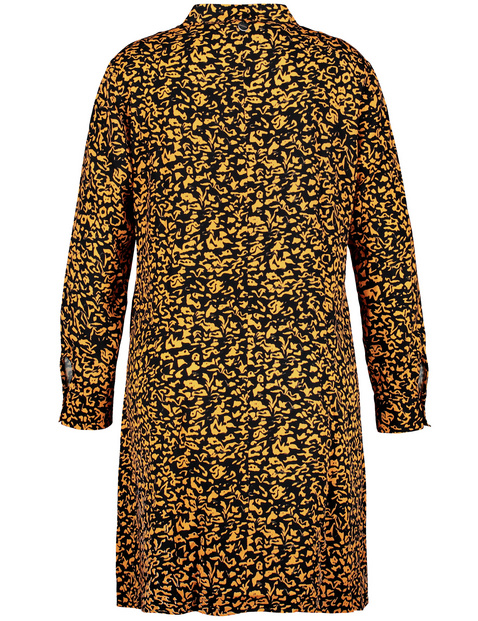 yellow leopard print shirt dress