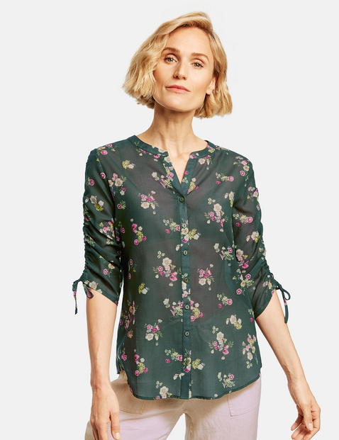 Geblumte Bluse Organic Cotton In Mehrfarbig Gerry Weber