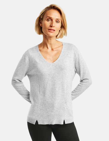 Pullover Mit Kaschmir In Grau Gerry Weber