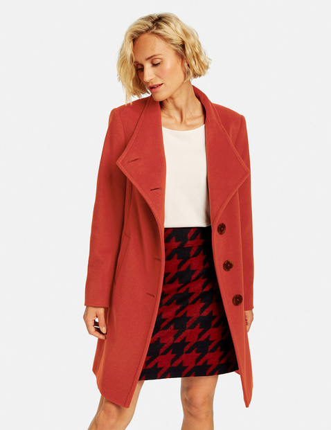 Coat With Wool And Cashmere In Red Gerry Weber