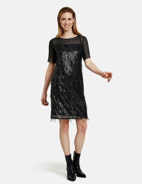 Kleid Mit Pailletten In Schwarz Gerry Weber