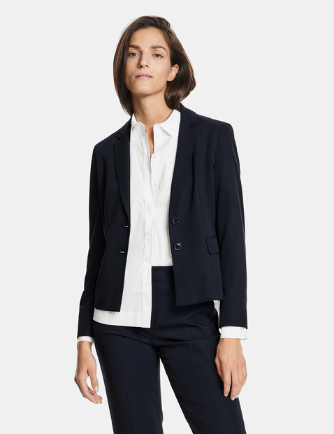 Kurzer Blazer Mit Revers In Blau Gerry Weber