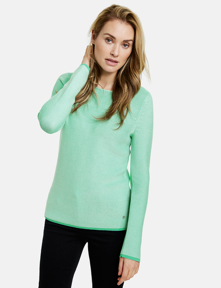 Pullover Mit Struktur Organic Cotton In Grun Gerry Weber